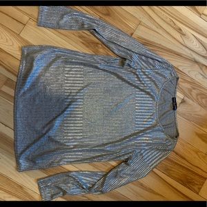 Kim and Cami long sleeve metallic top. Size M.